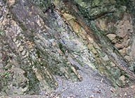 砂岩と頁岩との互層