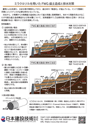 ミラクルソルを用いたFWG盛土造成と排水対策